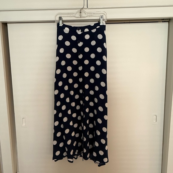 Talbots Navy Blue Button Front Skirt - Picture 3 of 7